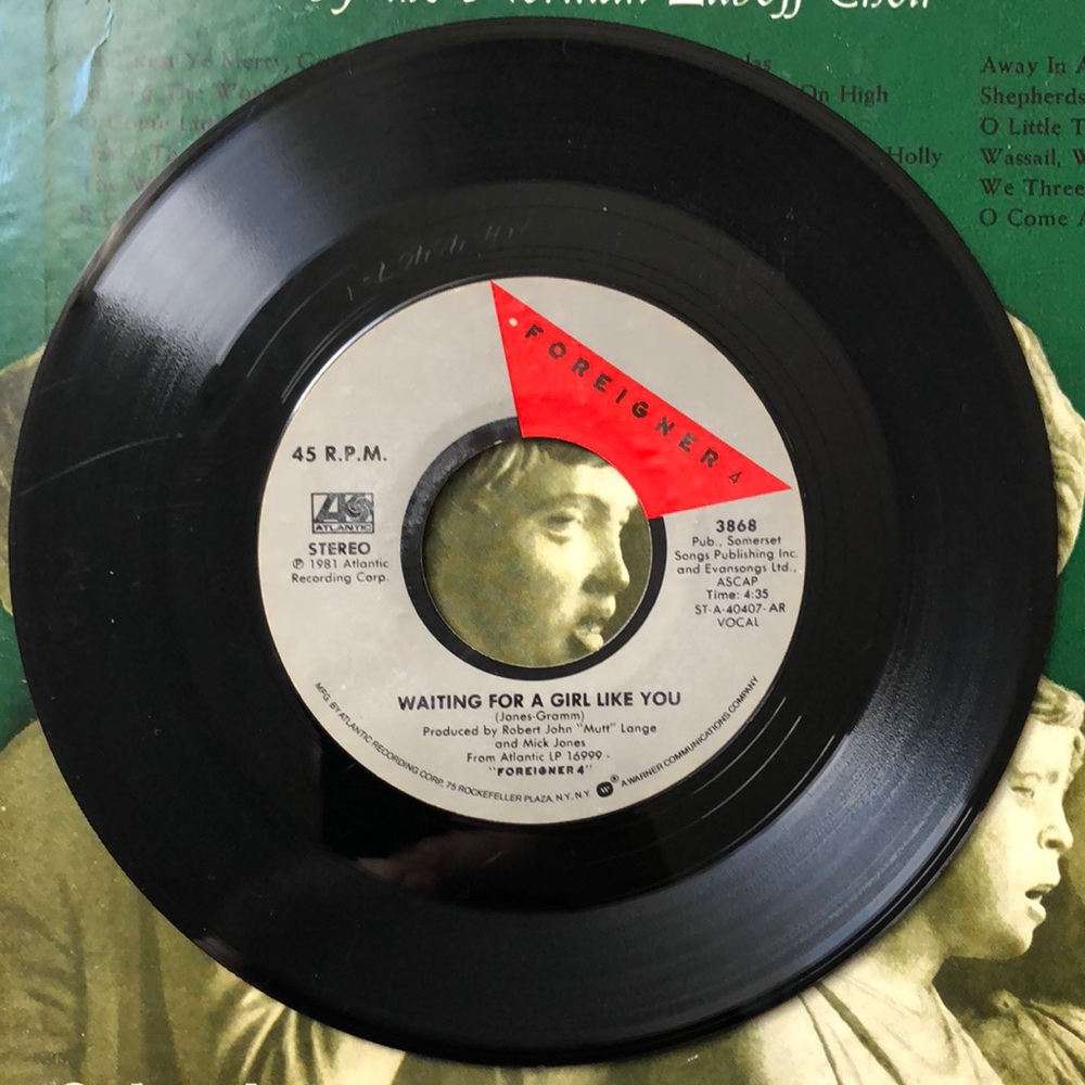 Foreigner Waiting For A Girl Like You/I'm Gonna Win Vinyl 45 Record '81